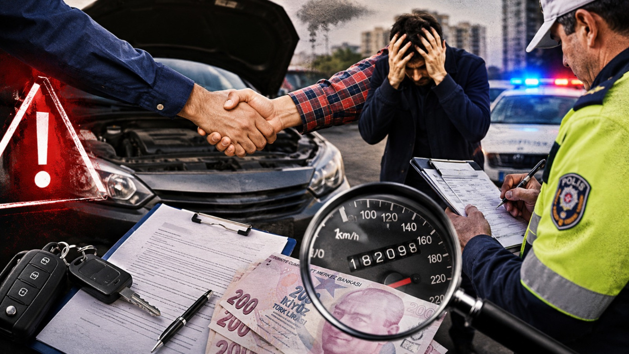 İkinci el otomobilde büyük tuzak: Yaptığı akıllara durgunluk verdi yakalanınca cezayı yedi